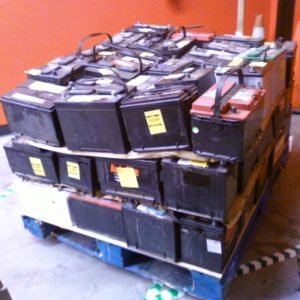 Drained Lead Battery Scrap